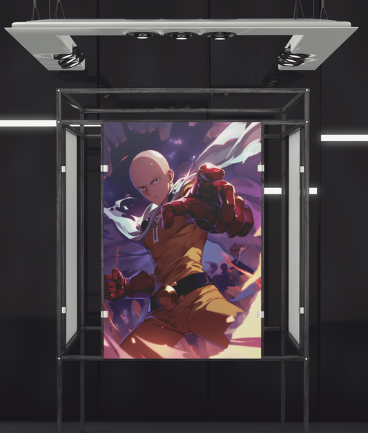 One Punch Man - Saitama - Focus - Metal Anime Poster