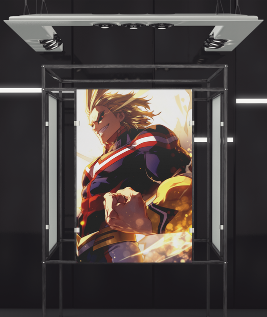 My Hero Academia - All Might - A Young Hero - Metal Anime Poster