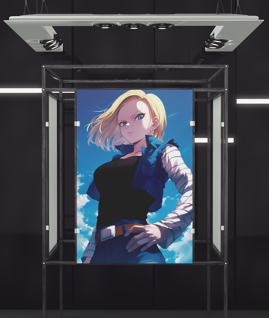 Dragon Ball - Android 18 - Created For Destruction - Metal Anime Poster