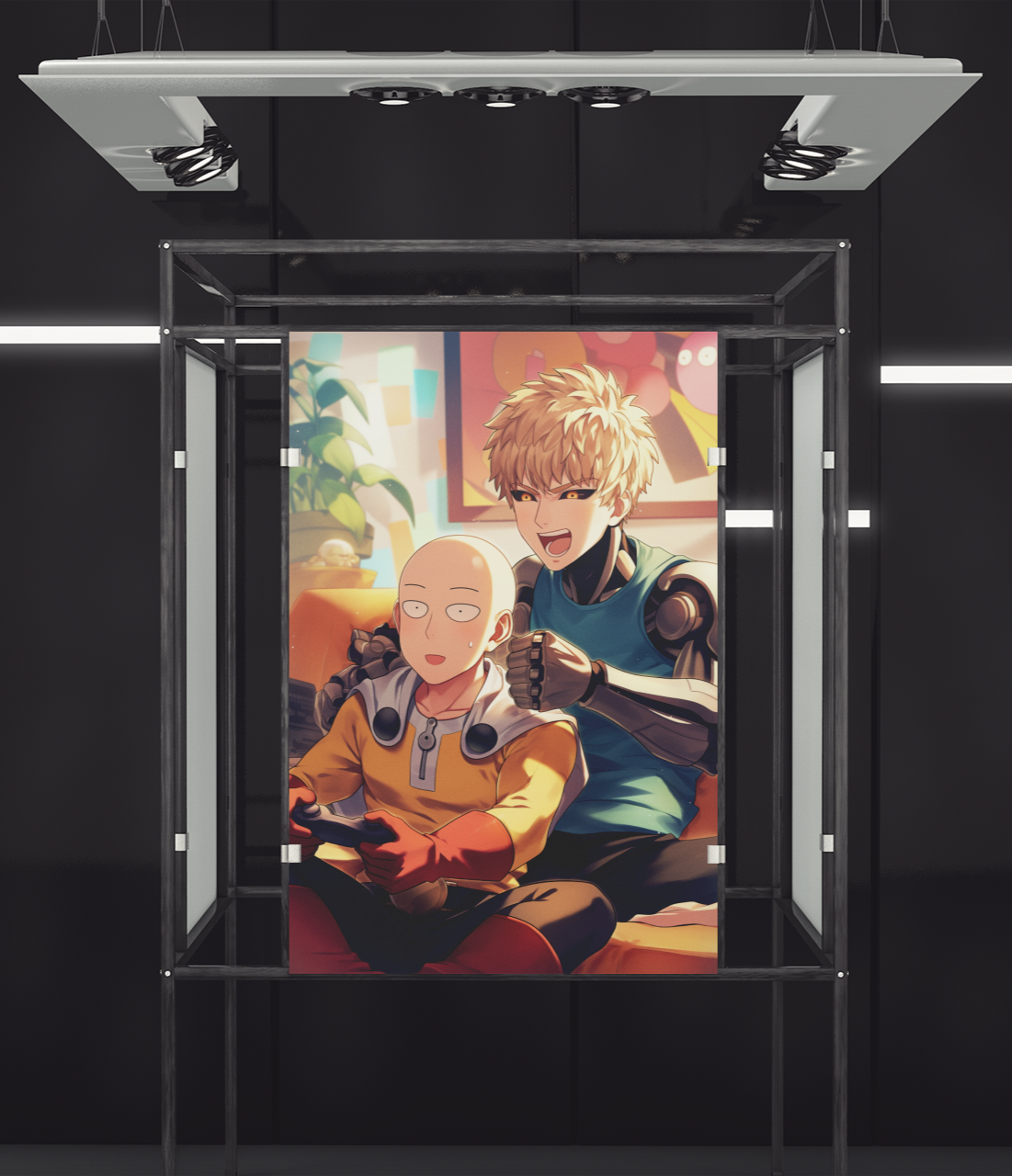 One Punch Man - Genos - Awkward - Metal Anime Poster