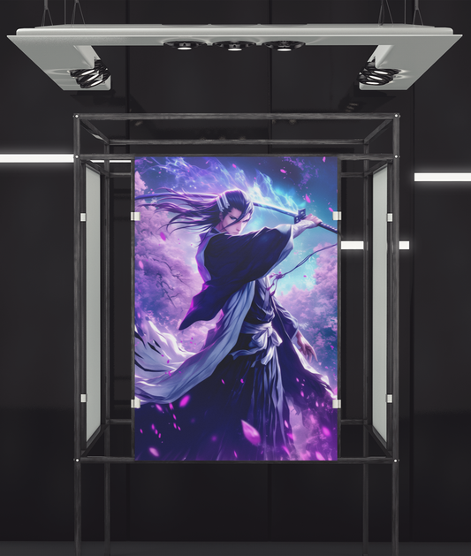 Bleach - Byakuya Kuchiki - 6th Division Captain - Metal Anime Poster