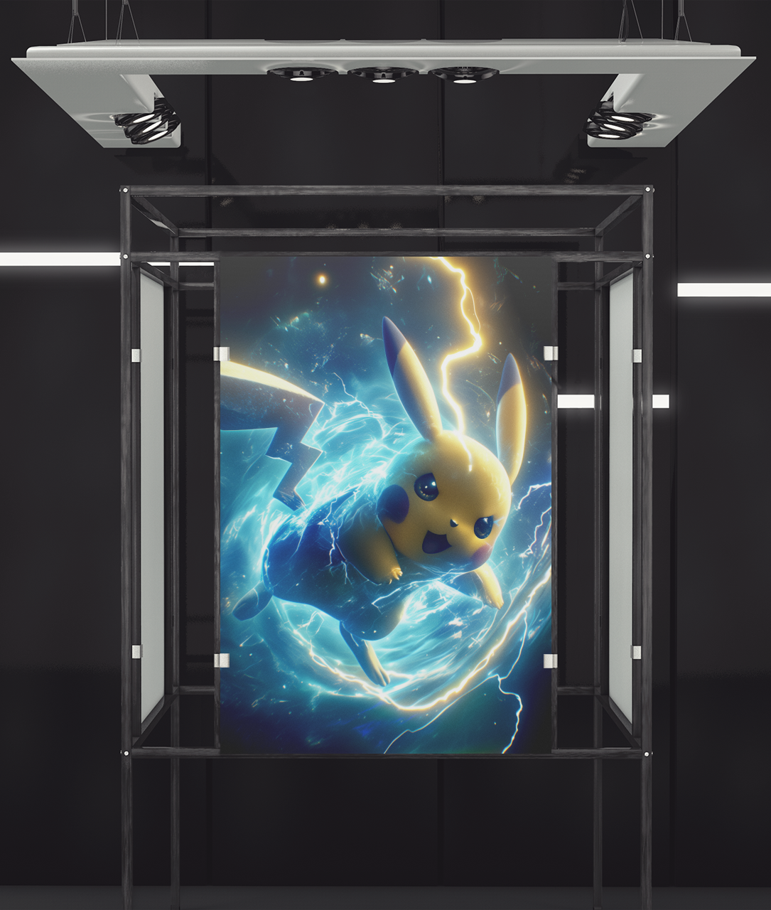 Pokemon - Pikachu - Quick Attack - Metal Anime Poster