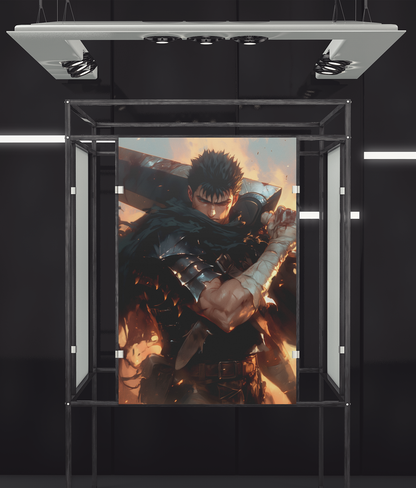 Berserk - Guts - True Warrior - Metal Anime Poster