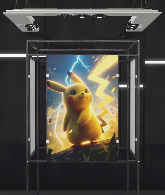 Pokemon - Pikachu - Electric Type - Metal Anime Poster