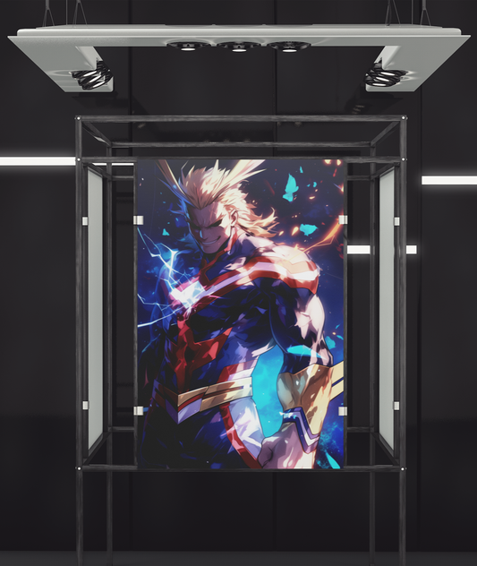 My Hero Academia - All Might - One For All - Metal Anime Poster