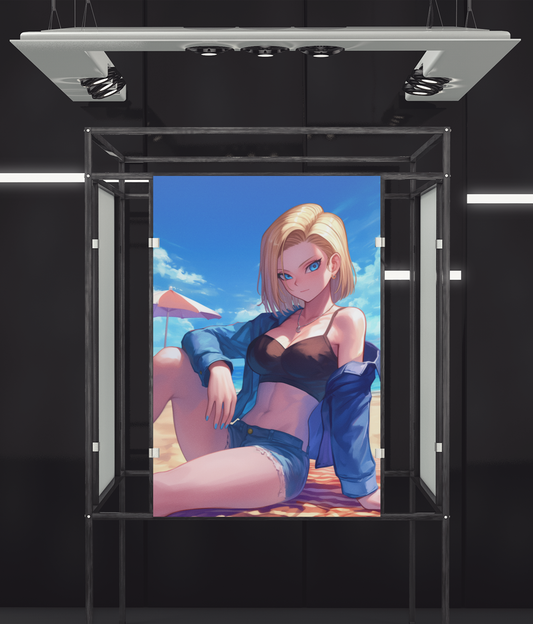 Dragon Ball - Android 18 - Peaceful Times - Metal Anime Poster