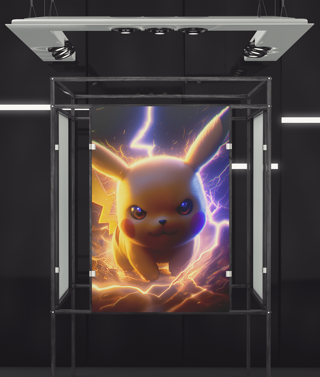 Pokemon - Pikachu - Thunderbolt - Metal Anime Poster