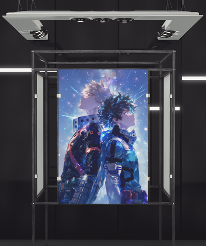 My Hero Academia - Izuku Midoriya - Deku & Bakugo - Metal Anime Poster