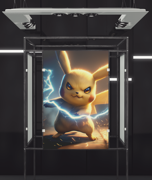 Pokemon - Pikachu - Angry Chu - Metal Anime Poster