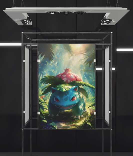 Pokemon - Ivysaur  - Jungle - Metal Anime Poster