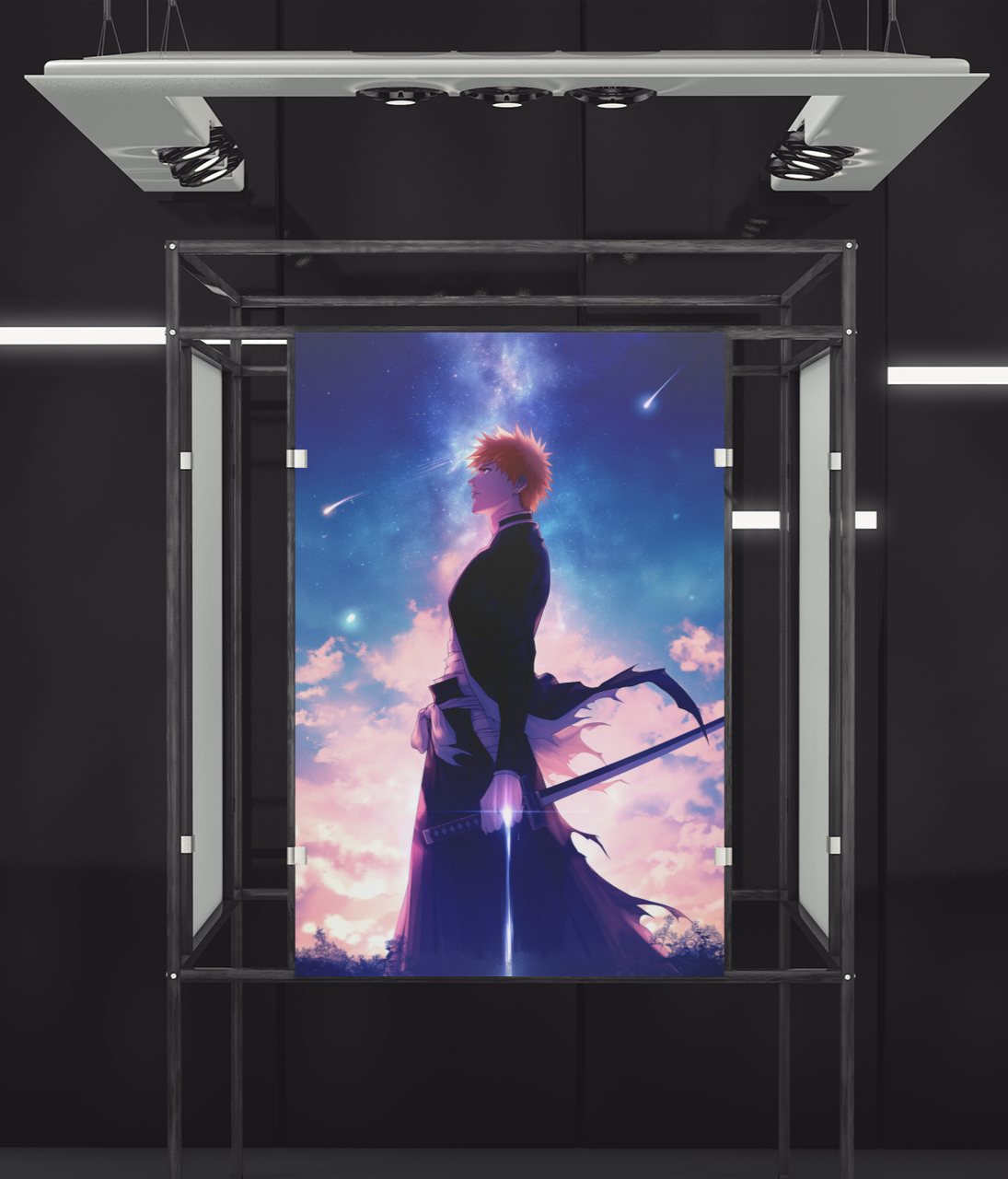 Bleach -  Kurosaki Ichigo - Quincy Light - Metal Anime Poster