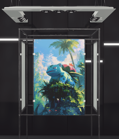 Pokemon - Ivysaur  - Relaxing - Metal Anime Poster