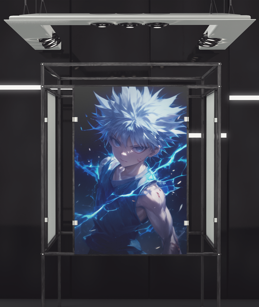 Hunter X Hunter - Killua Zoldyck - Training To Be The Best - Metal Anime Poster