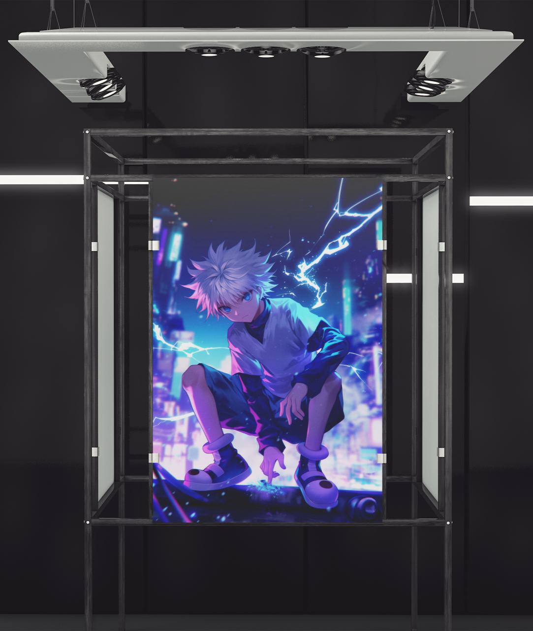 Hunter X Hunter - Killua Zoldyck - Catch Me If You Can - Metal Anime Poster