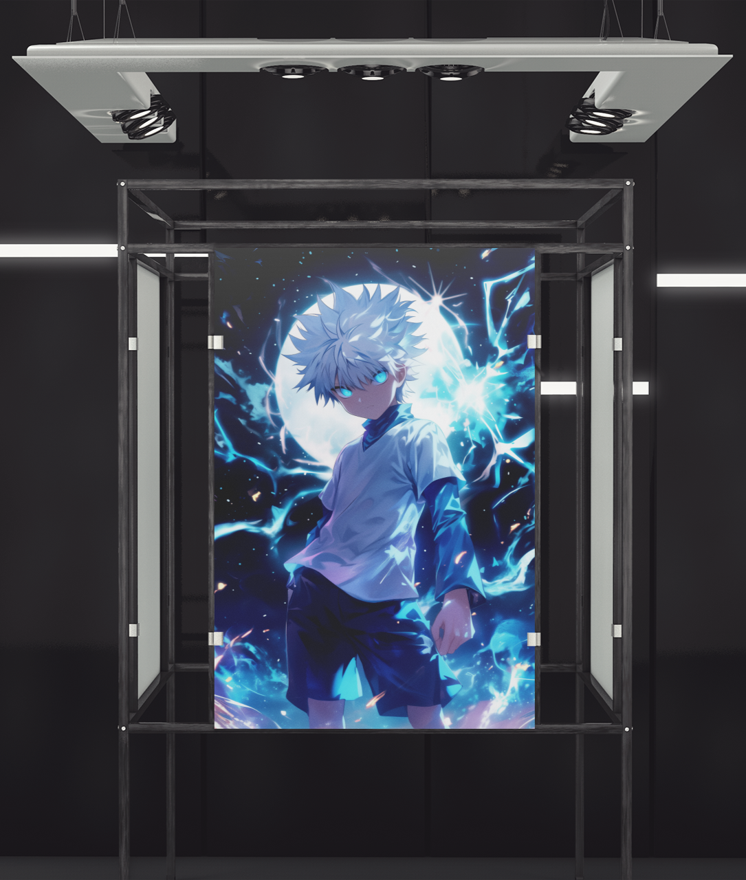 Hunter X Hunter - Killua Zoldyck - Lightning Pose - Metal Anime Poster