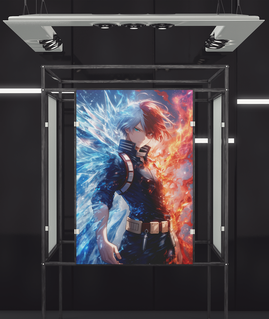 My Hero Academia - Shoto Todoroki - Half & Half - Metal Anime Poster