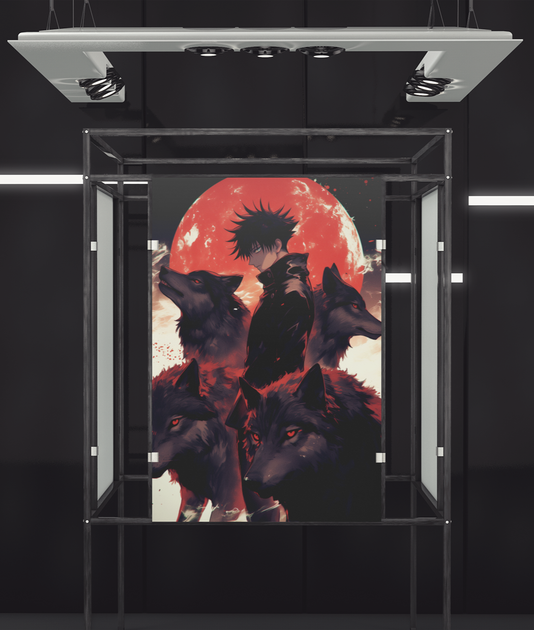 Jujutsu Kaisen - Megumi Fushiguro - Blood Moon - Metal Anime Poster