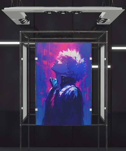 My Hero Academia - Katsuki Bakugo - Neon Painting - Metal Anime Poster