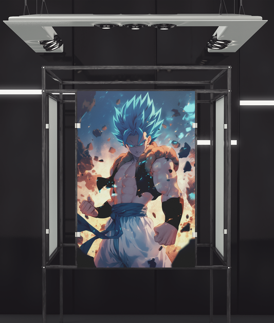 Dragon Ball - Gogeta Blue - Power - Metal Anime Poster