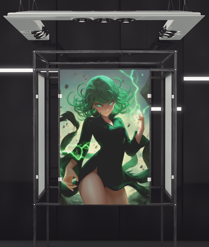 One Punch Man - Tatsumaki - Feel My Power - Metal Anime Poster