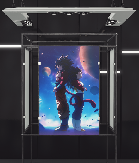 Dragon Ball - Vegeta - SSJ4 Goku & Vegeta - Metal Anime Poster