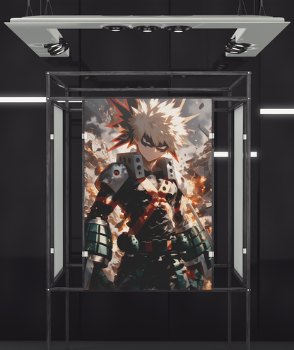 My Hero Academia - Katsuki Bakugo - Battle Ready - Metal Anime Poster