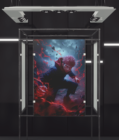 Jujutsu Kaisen - Yuji Itadori - Superhuman Strength - Metal Anime Poster