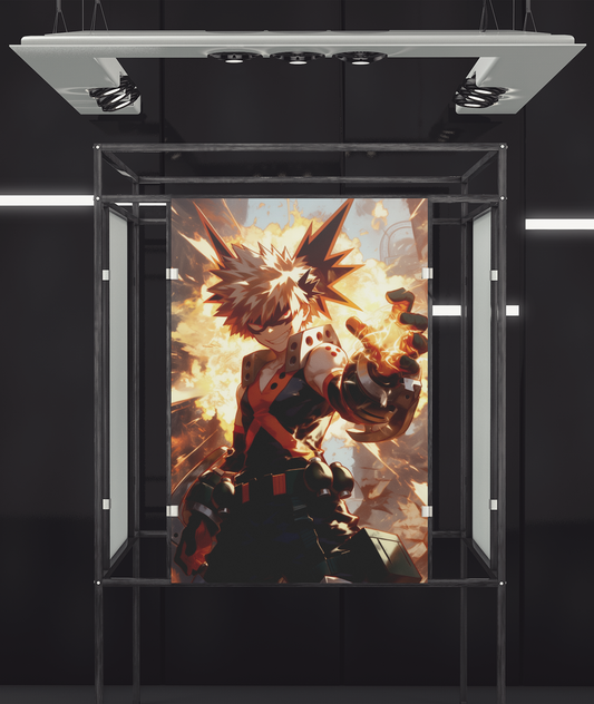 My Hero Academia - Katsuki Bakugo -  Great Explosion Murder God Dynamight - Metal Anime Poster