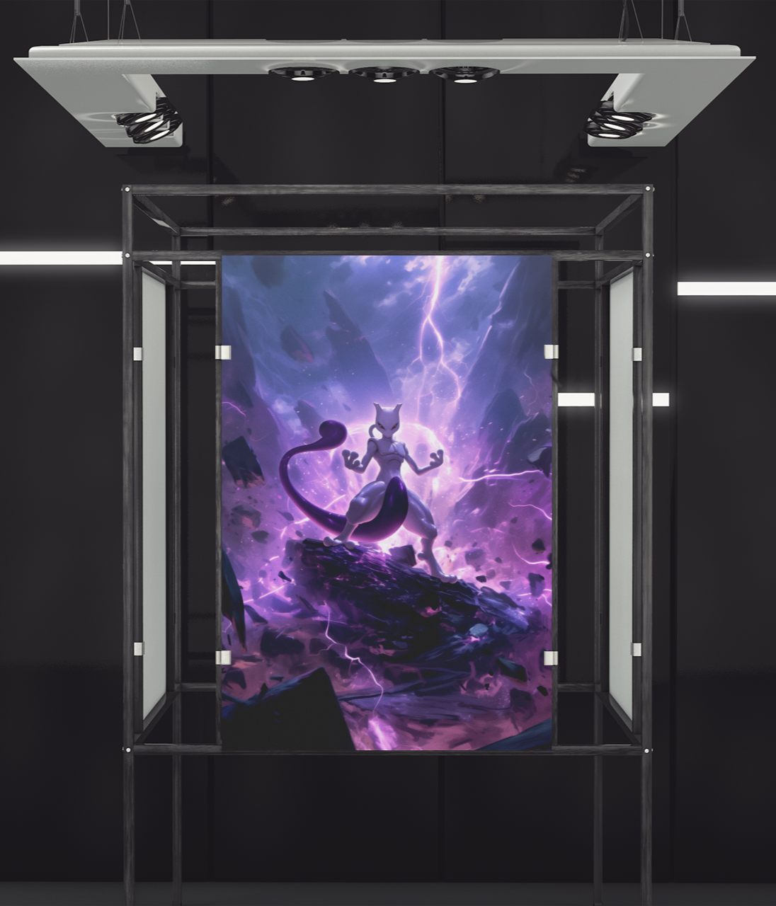 Pokemon - Mewtwo - Rebirth - Metal Anime Poster