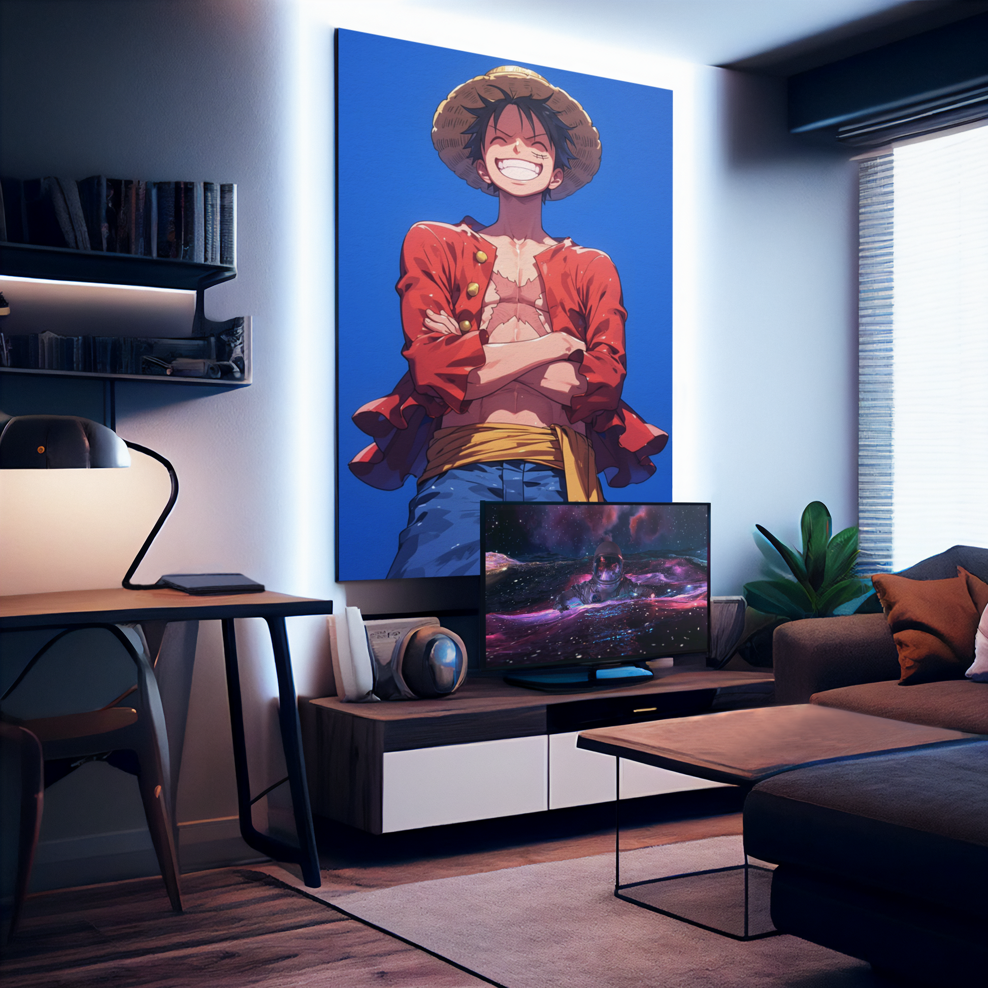 Anime Posters, Anime Metal Posters, custom anime posters, One Piece Posters, One piece most wanted poster, Luffy Posters, Gear 5 luffy poster, Sun God Nikka Luffy wallpaper, Zoro and sanji posters, Nami and chopper posters, Robin Posters, Zoro grim reaper poster, epic one piece posters, one piece wall art, one piece metal poster, gear 5 metal poster