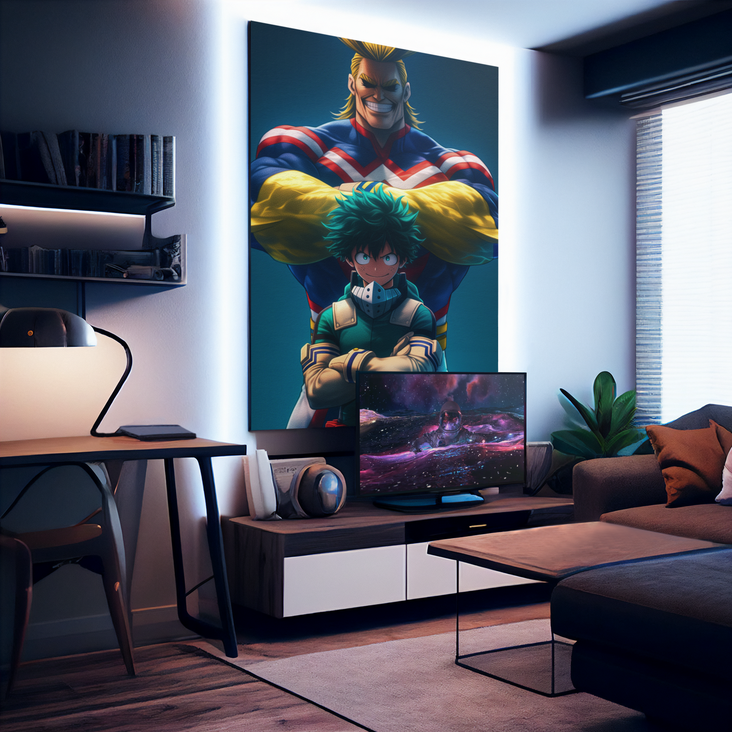 My Hero Academia - All Might & Deku - My Successor - Metal Anime Poster