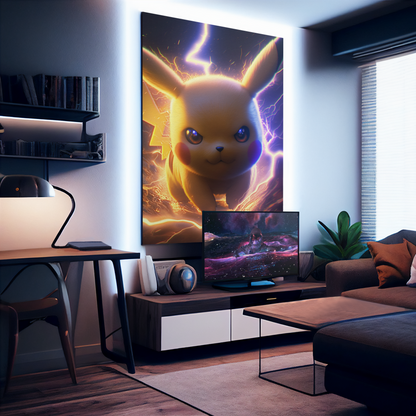 Pokemon - Pikachu - Thunderbolt - Metal Anime Poster