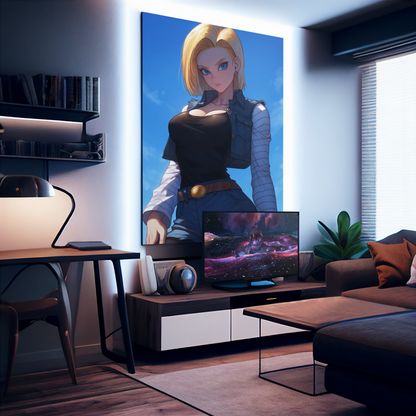 Dragon Ball - Android 18 - Humanoid - Metal Anime Poster