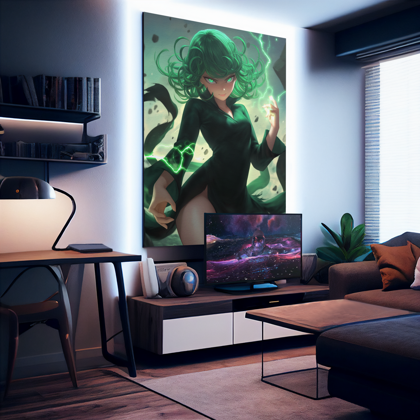 One Punch Man - Tatsumaki - Feel My Power - Metal Anime Poster