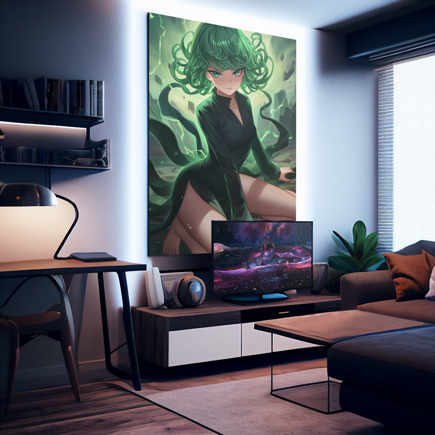 One Punch Man - Tatsumaki - Telekinesis - Metal Anime Poster