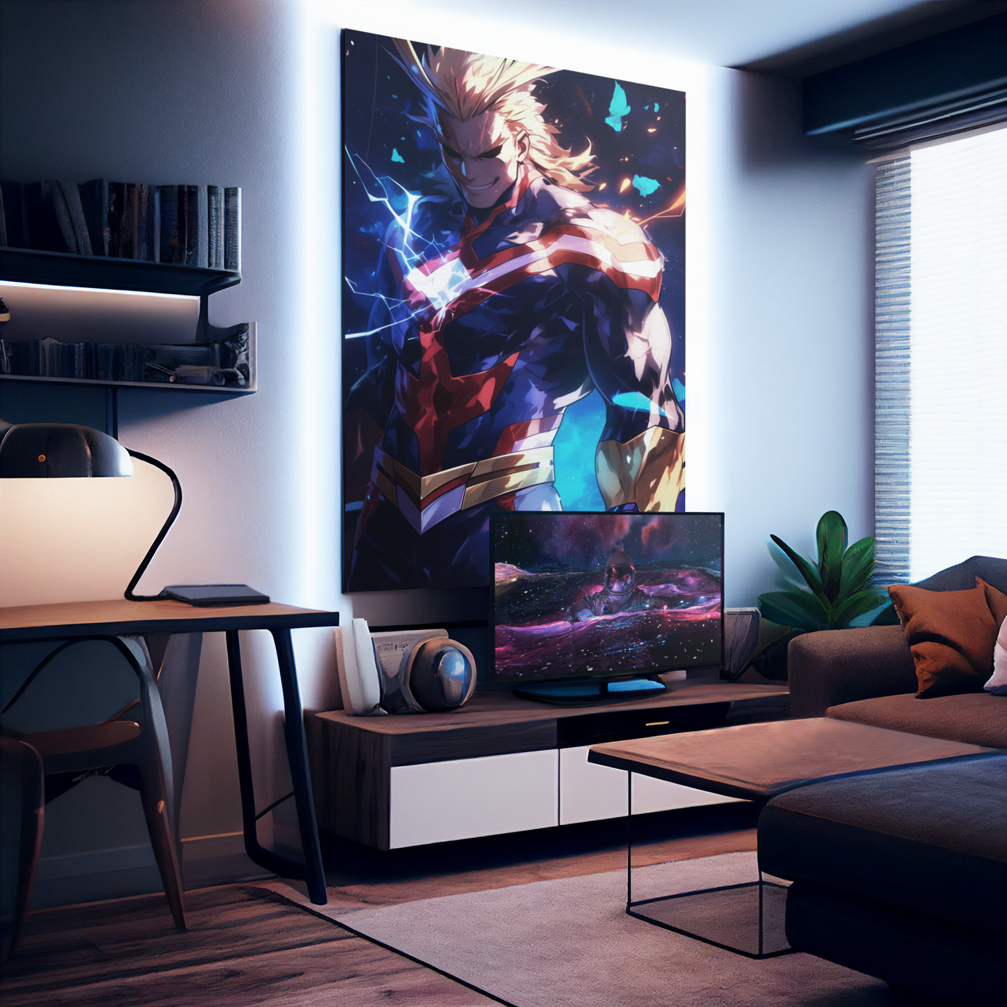 My Hero Academia - All Might - One For All - Metal Anime Poster