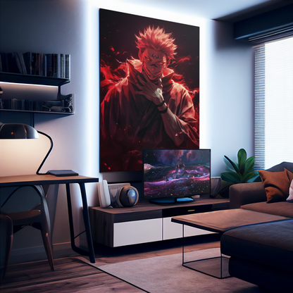 Jujutsu Kaisen - Sukuna - Smile - Metal Anime Poster