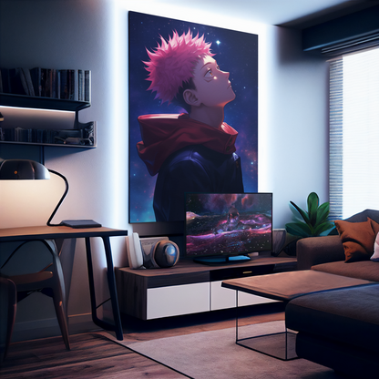 Jujutsu Kaisen - Yuji Itadori - Thoughts - Metal Anime Poster