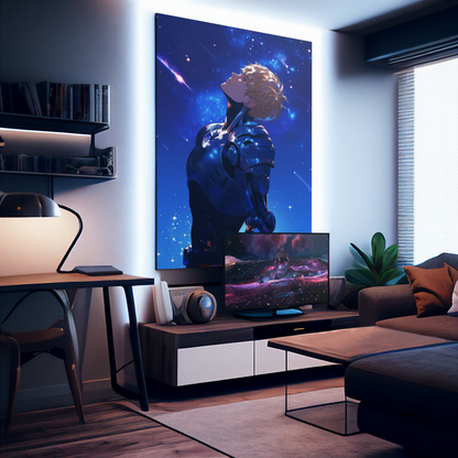 One Punch Man - Genos - Thoughtful - Metal Anime Poster